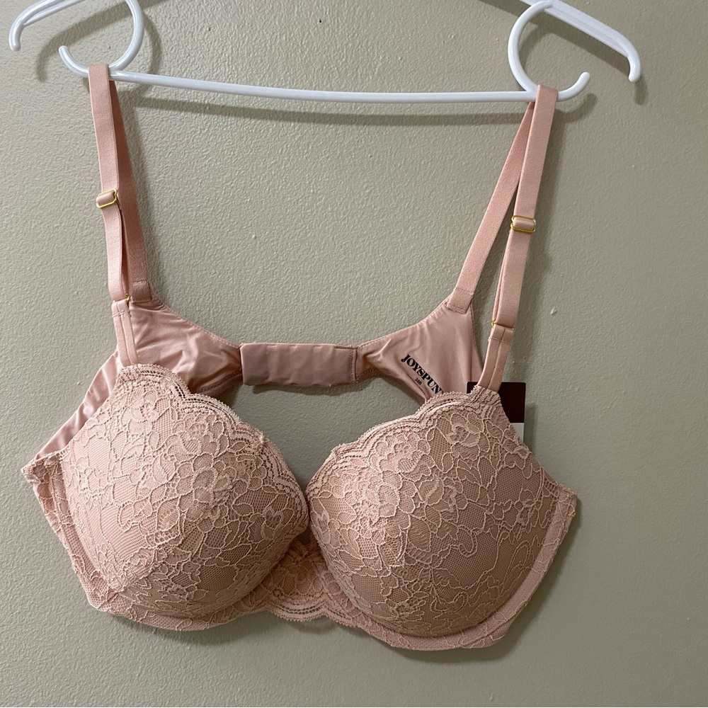 Joyspun push up bra lot 38B lace underwire black pink plunge new with tags - Picture 3 of 11